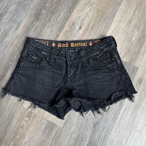 Rock Revival Black Jean Shorts
